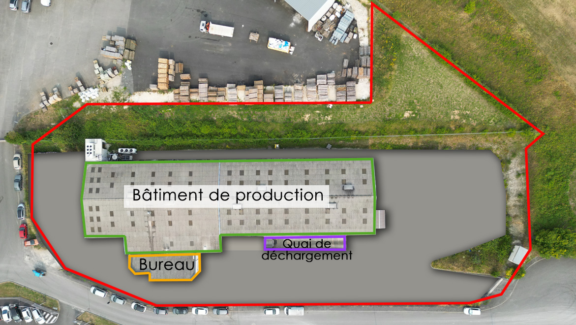 Vente ou location bâtiment industriel professionnel - Plan de masse - Charente